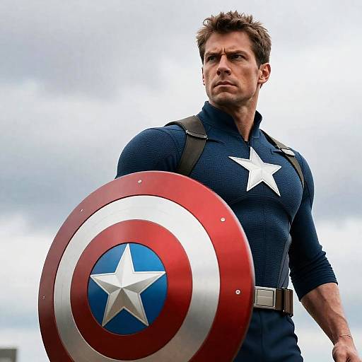 Heroic Image of a Strong Superhero