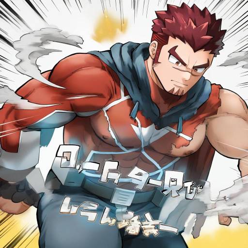 Illustration of Akashi (live a hero), live a hero in the style of Pageratta