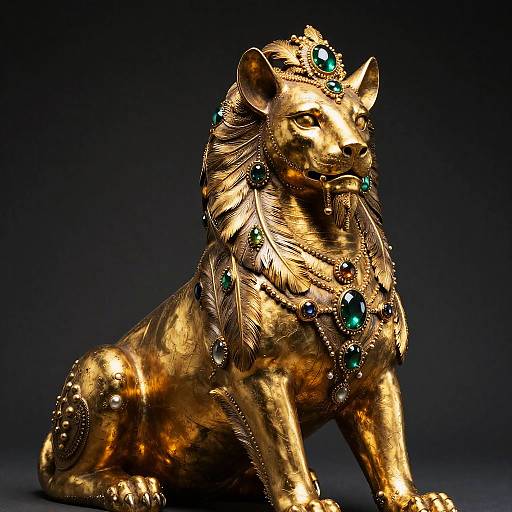 Golden Mythic Sphinx Portrait