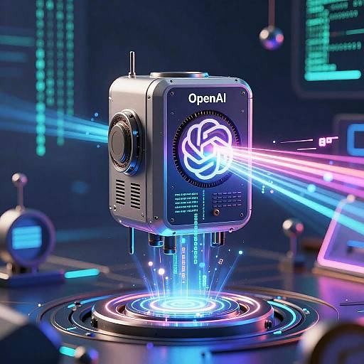 Futuristic AI Generator in Digital Realm