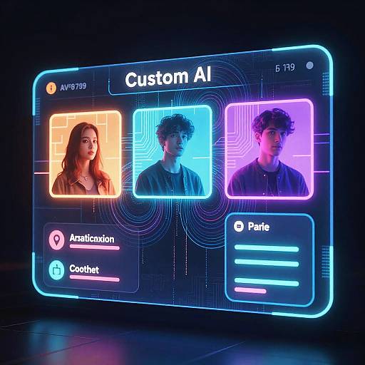Futuristic AI Image Generator Interface