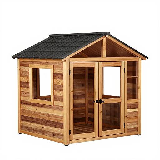Cedar Log Cabin Playhouse Design