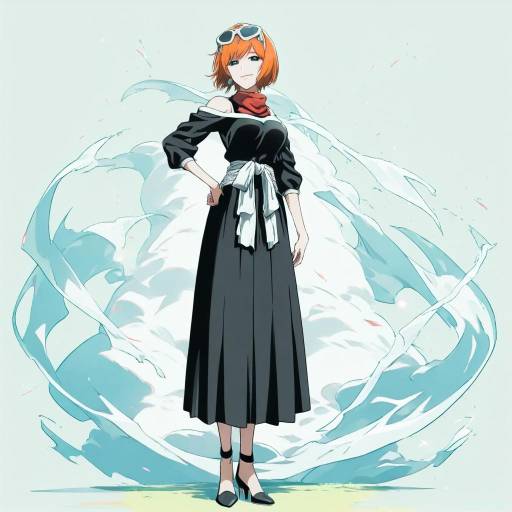 Serene Girl in Bleach-Inspired Meadow