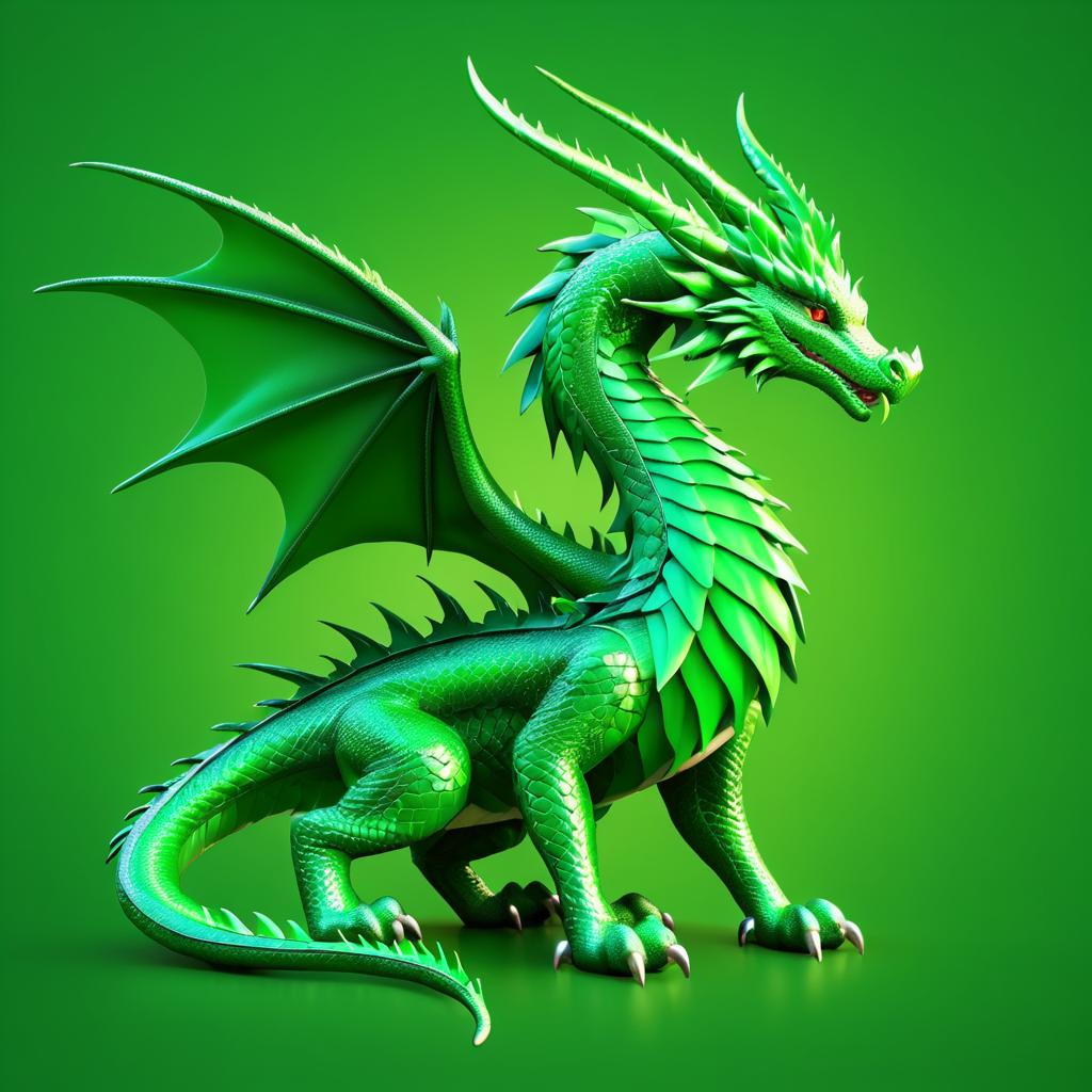 Emerald Green Dragon of Unconditional Love