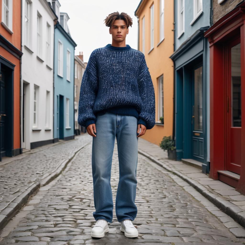 Avant-Garde Fashion Portrait of Young Man