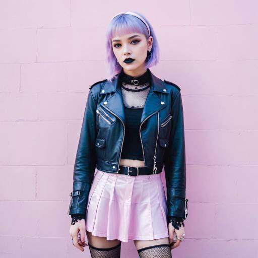 Stylish Pastel Goth Fashion Ensemble