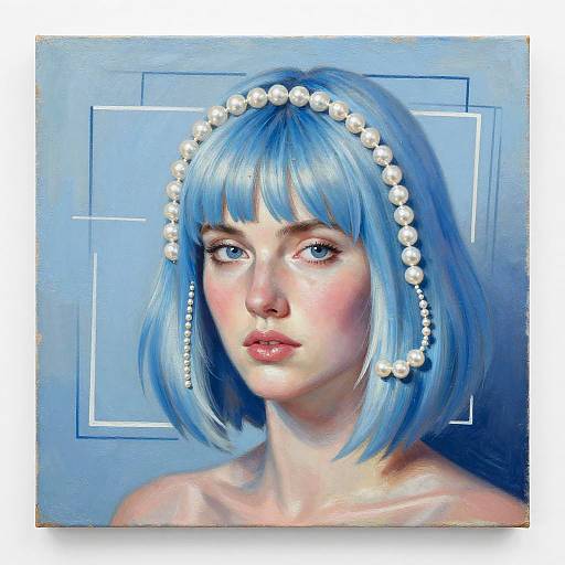 Vibrant Constructivist Woman Portrait