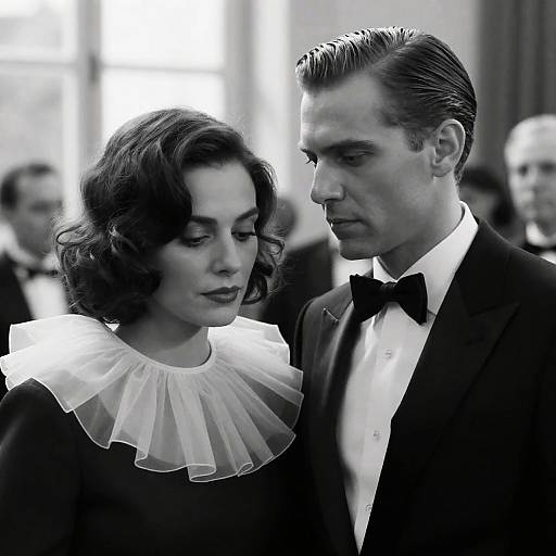 Elegant Couple in Black and White