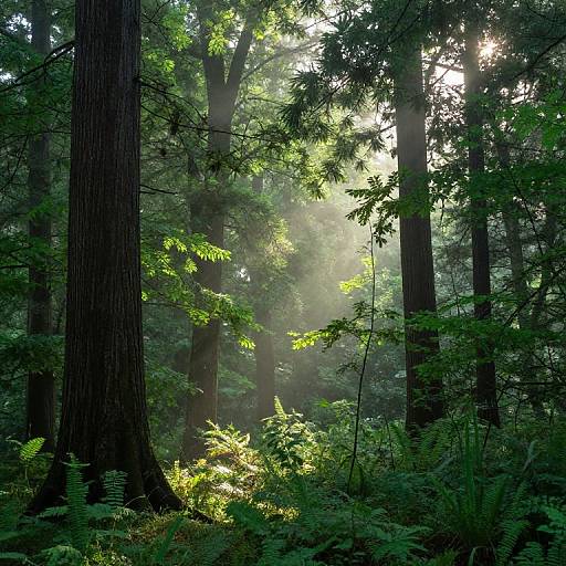 Serene Dawn Forest Clearing