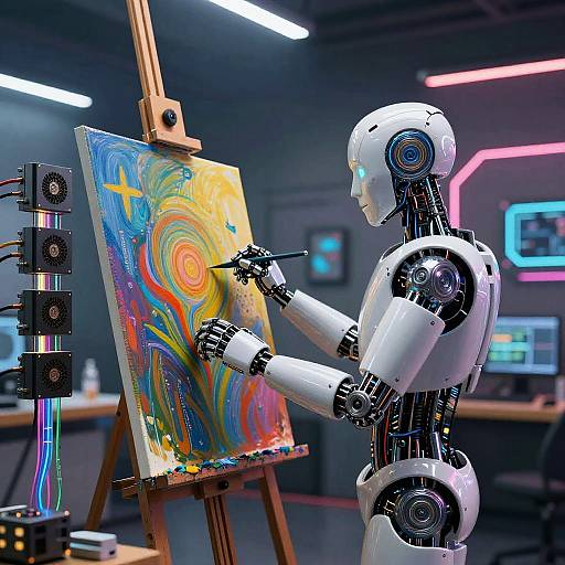 Cybernetic Artist Robot Painting
