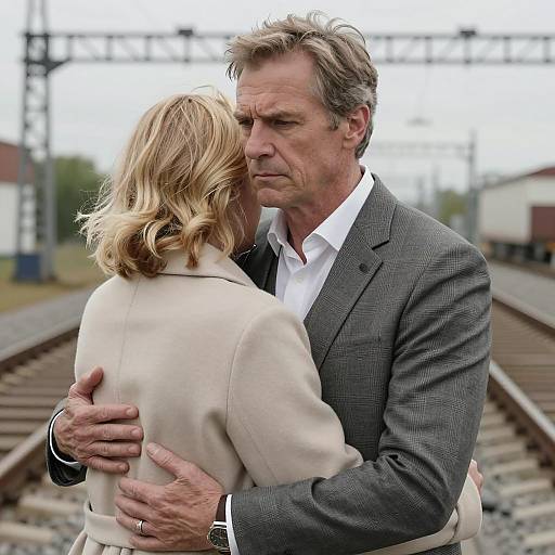 Emotional Embrace in Industrial Setting