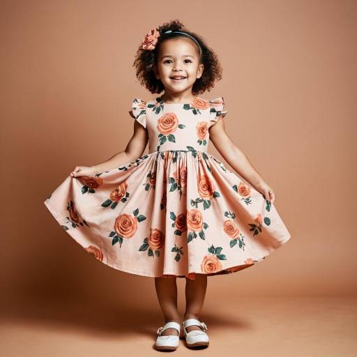 Smiling toddler girl in floral dress
