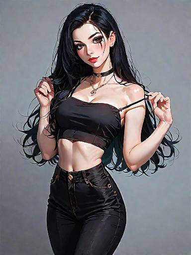 Stylish Woman in Contemporary Party Attire