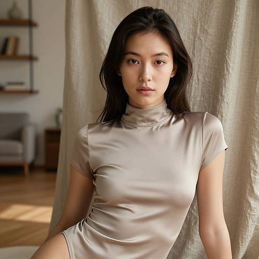 Realistic Portrait of Elegant Woman