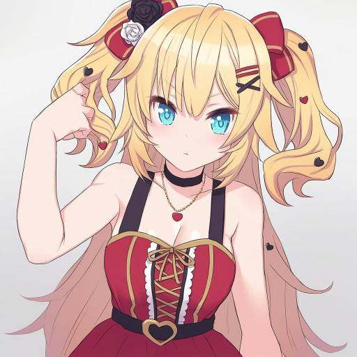 Illustration of Akai haato (gothic lolita), hololive in the style of Itou (onsoku tassha)