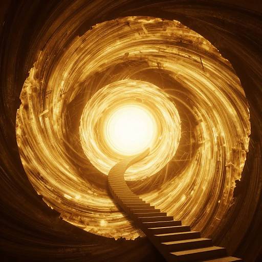 Golden Vortex with Ascending Staircase
