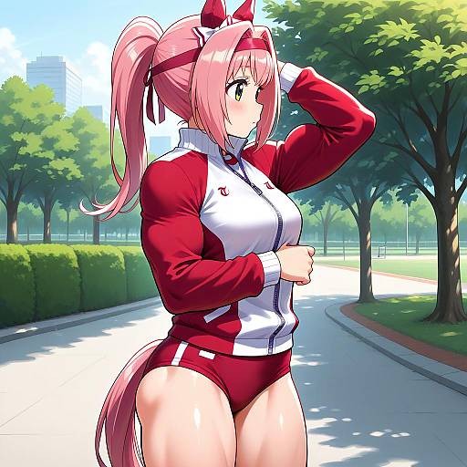 Haru Urara Athletic Cowboy Shot in Park