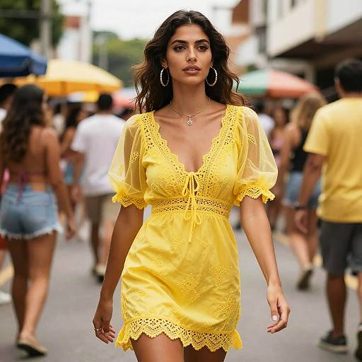 Boho Chic Woman at 1930s Rio Carnival
