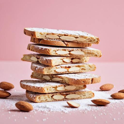 Hyper-Realistic Almond Biscotti Stack