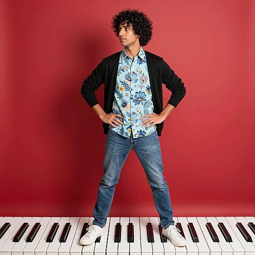 Vibrant Portrait of a Stylish Man