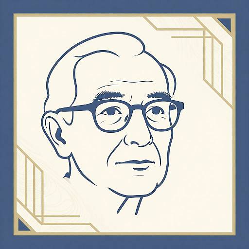 Minimalist Elderly Man Portrait