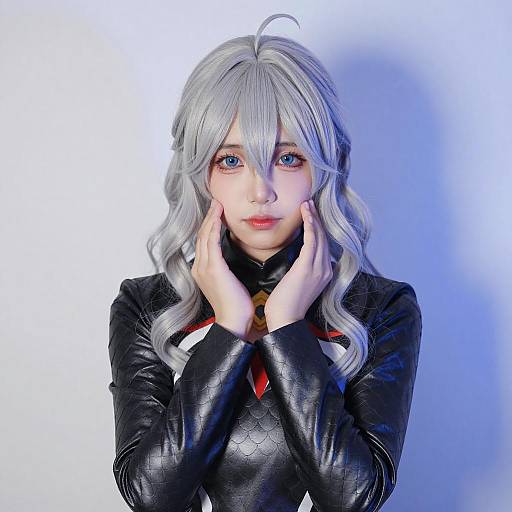 Young Cosplayer with Silver Hair