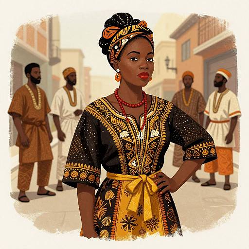 Gullah Geechee Woman in Harlem Style