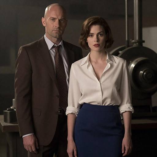 Gritty Noir Poster with Industrial Machinery