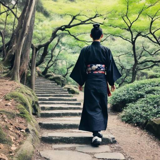 Solo Wanderer in Traditional Kimono