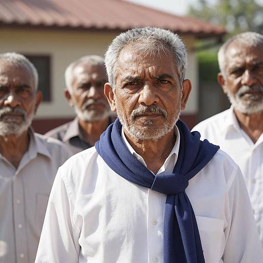 Outdoor Portrait of Four Distinguished Men