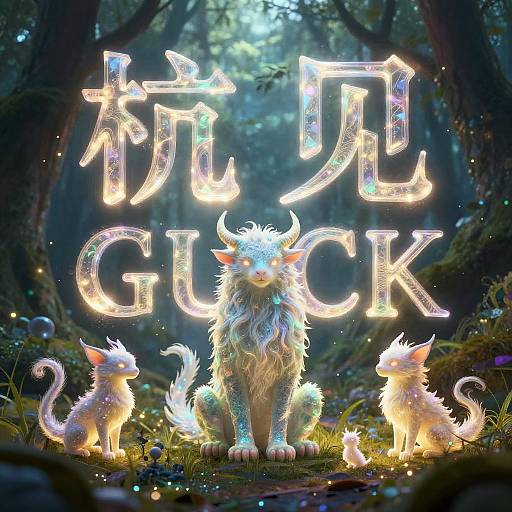 AI-Generated Luminous Fantasy Creatures