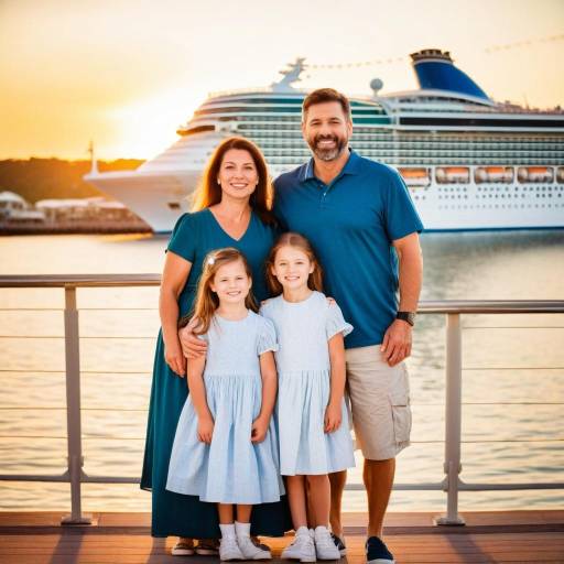 Serene Family Sunset by the Waterfront