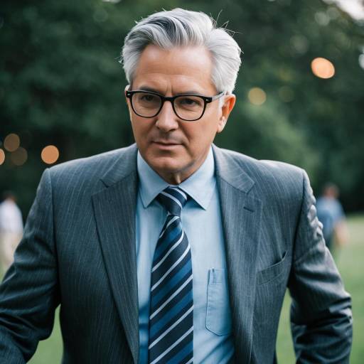 Mature Man in Business Suit Outdoors