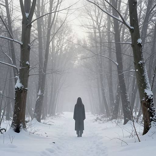 Eerie Winter Forest Stillness