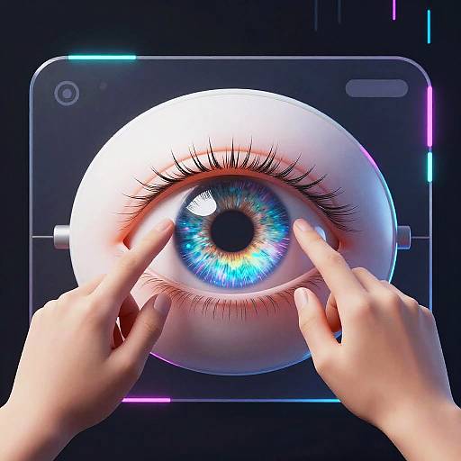 Futuristic Eye Color Changer UI