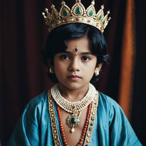 Portrait of a Child Krishna in Costume