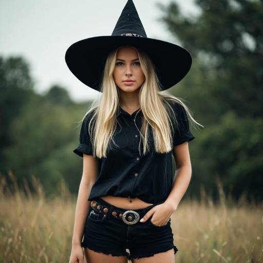 Blonde Witch in Stylish Attire