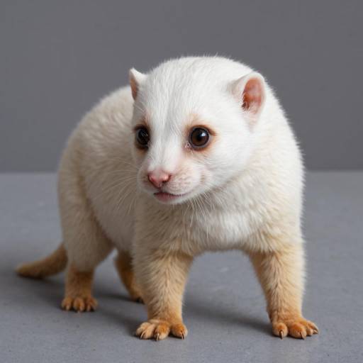 Realistic Solo Ferret with Light Brown Eyes Realistic Solo Ferret with Light Brown Eyes