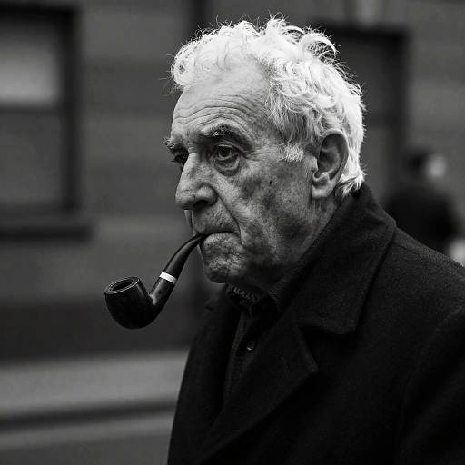 Captivating Elderly Man in Black and White