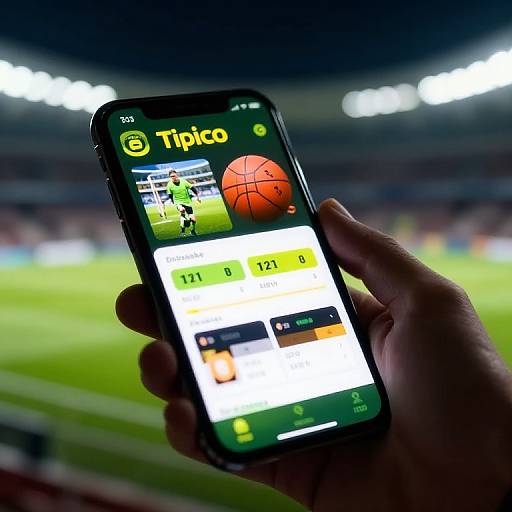 Hand Holding Smartphone with Sports Betting