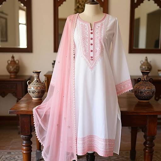 Traditional Pakistani Salwar Kameez Display