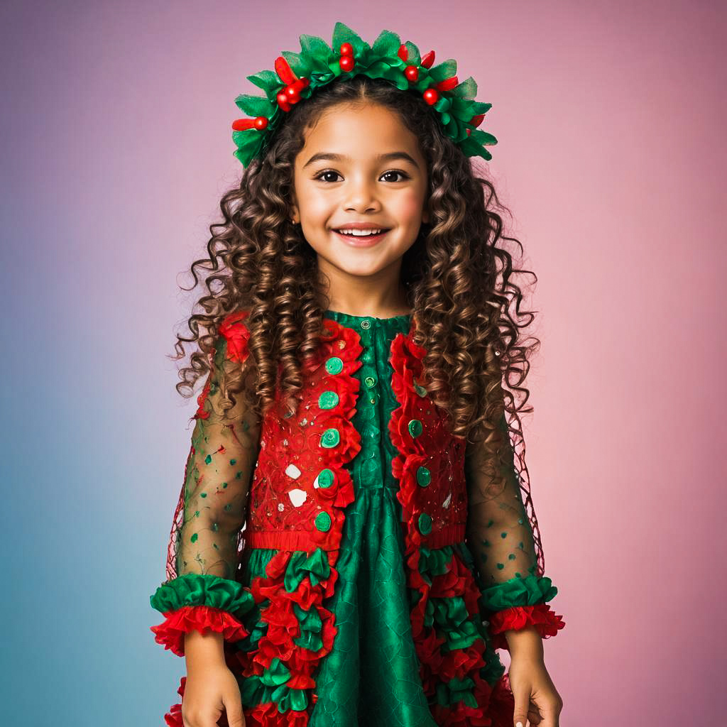 Whimsical Christmas Photoshoot with Child