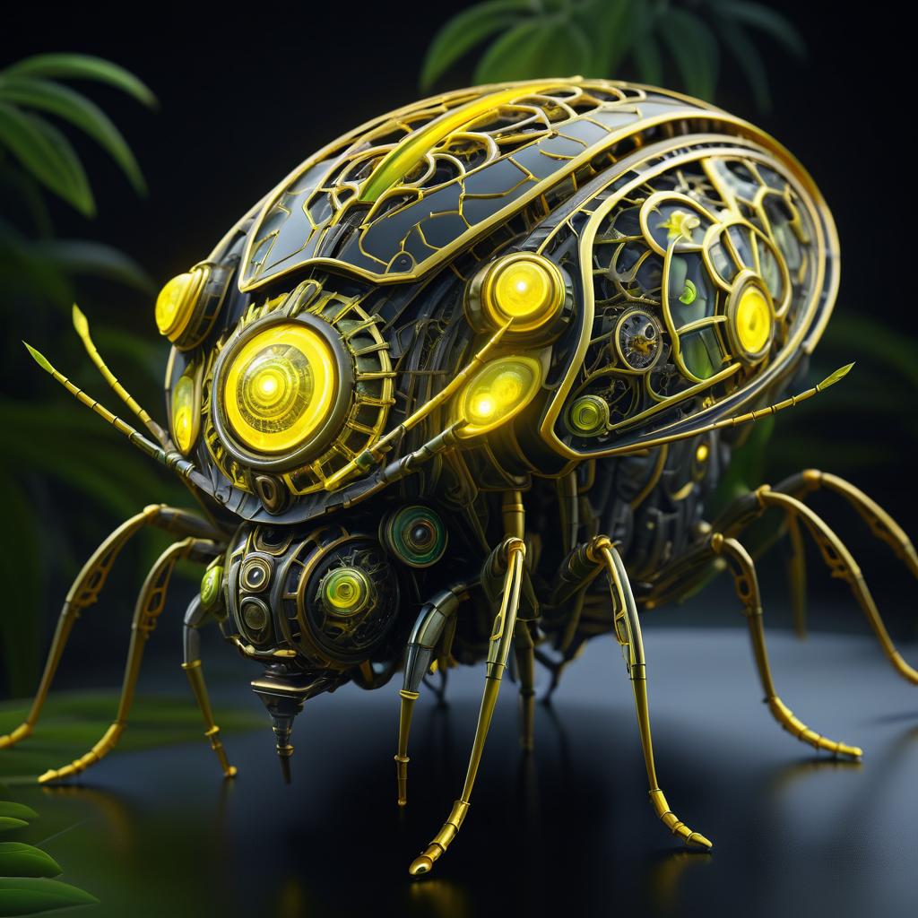 Hyperrealistic Mechanical Insect Art