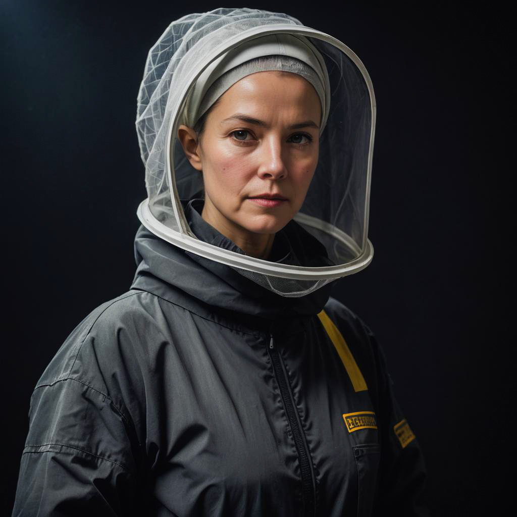 Dramatic Environmentalist Beekeeper Portrait