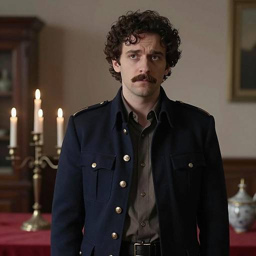 Mysterious Man in Dark Room