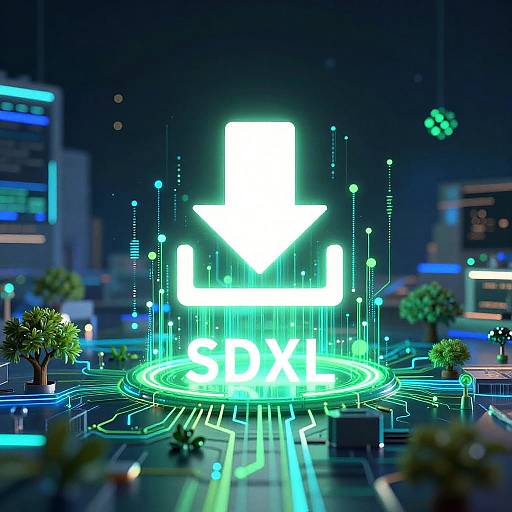 Futuristic Digital Download Landscape