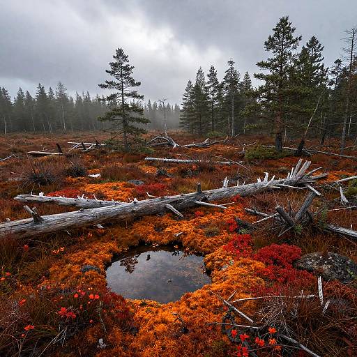 Autumn Muskeg Wetland Landscape