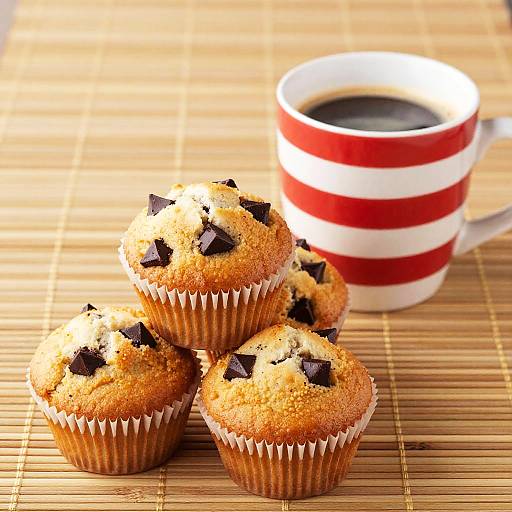 Chocolate Chip Muffins and Coffee