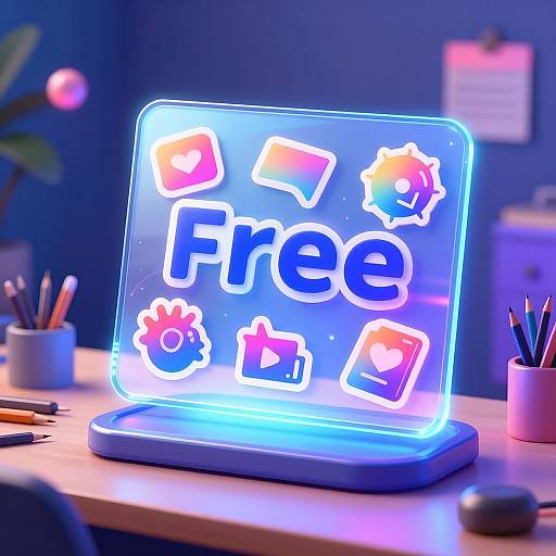 Futuristic AI Sticker Generator Art