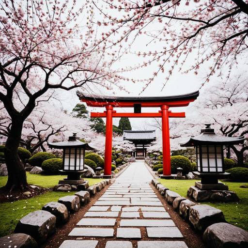 Tranquil Japanese Garden Oil Painting Tranquil Japanese Garden Oil Painting